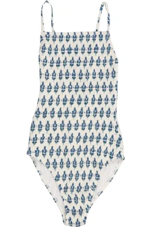 The New Society Dames, Badkleding, Blauw, Maat: M Poliester