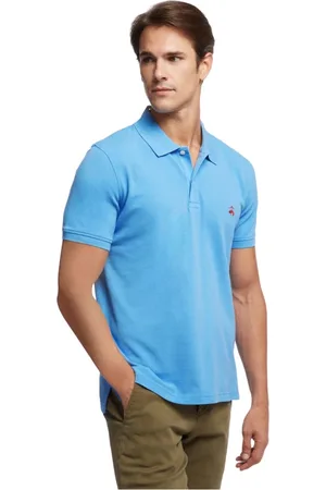 Brooks Brothers Heren, Tops, Blauw, Maat: L Katoen