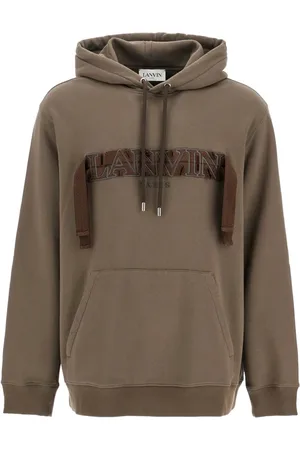 Lanvin Heren, Sweatshirts & Hoodies, Bruin, Maat: M Katoen