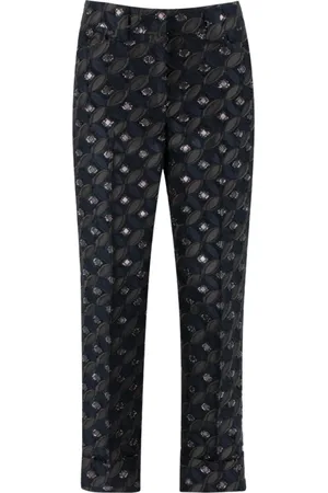 Fabiana Filippi Dames, Broeken, Blauw, Maat: M Tweed