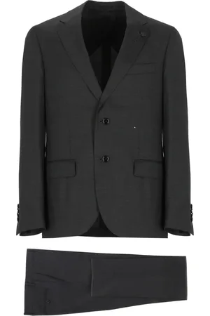 LARDINI Heren, Pakken, Grijs, Maat: 2XL Wol