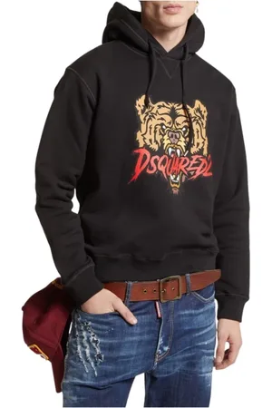 Dsquared2 Heren, Sweatshirts & Hoodies, Bruin, Maat: L Katoen