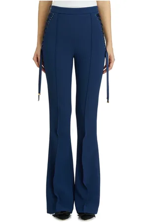 Elisabetta Franchi Dames, Broeken, Blauw, Maat: S Poliester