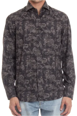 Brunello Cucinelli Heren, Overhemden, Blauw, Maat: M Katoen