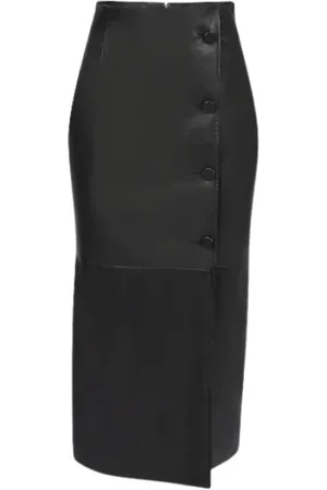 Nina Ricci Dames, Rokken, Zwart, Maat: S Leer