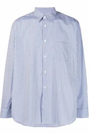 Comme des Garçons Heren, Overhemden, Blauw, Maat: S Katoen