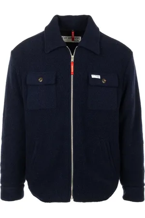 FAY Heren, Jassen, Blauw, Maat: L Wol