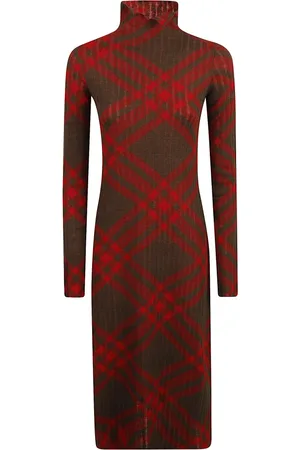 Burberry Dames, Jurken, Rood, Maat: M Wol