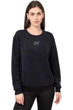 EA7 Dames, Sweatshirts & Hoodies, Zwart, Maat: M Modal