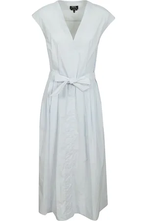 A.P.C. Dames, Jurken, Blauw, Maat: S Katoen