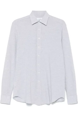 LARDINI Heren, Overhemden, Grijs, Maat: XL Piqué