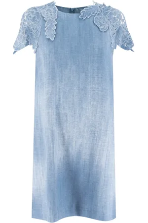 ERMANNO SCERVINO Dames, Jurken, Blauw, Maat: S Denim