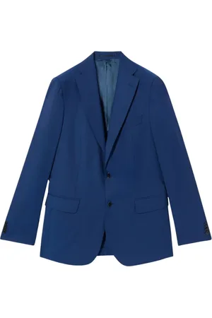 Brooks Brothers Heren, Jassen, Blauw, Maat: XL Wol