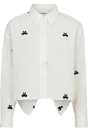 Co`Couture Dames, Blouses & Shirts, Wit, Maat: L Katoen