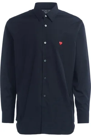 Comme des Garçons Heren, Overhemden, Zwart, Maat: S Katoen