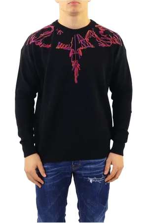 MARCELO BURLON Heren, Truien, Zwart, Maat: L Katoen