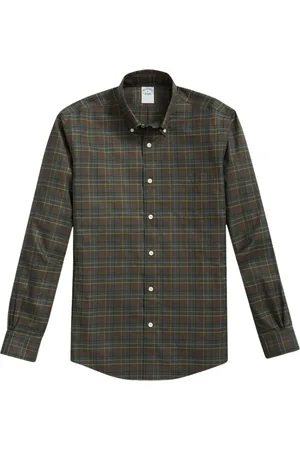 Brooks Brothers Heren, Overhemden, Groen, Maat: S Katoen