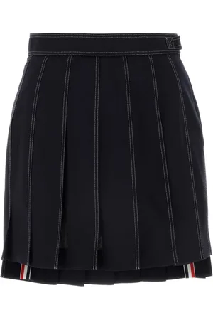 Thom Browne Dames, Rokken, Blauw, Maat: XS Wol