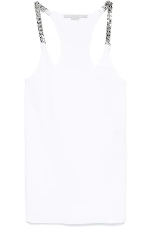 Stella McCartney Dames, Tops, Wit, Maat: L Katoen