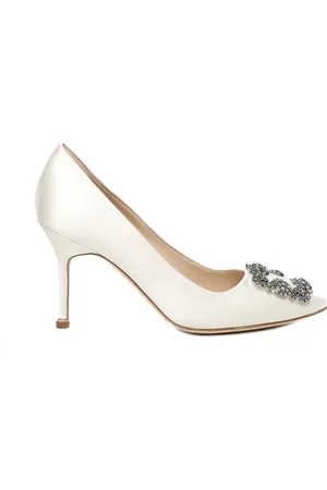 Manolo Blahnik Dames, Schoenen, Wit, Maat: 40 EU Satijn