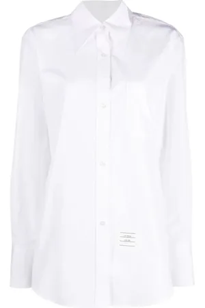 Thom Browne Dames, Blouses & Shirts, Wit, Maat: XS Katoen