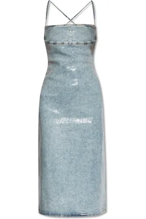 Diesel Dames, Jurken, Blauw, Maat: XS Denim