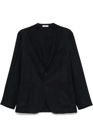Boglioli Heren, Jassen, Blauw, Maat: 4XL Wol