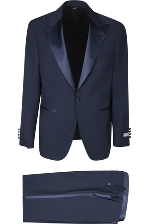CANALI Heren, Pakken, Blauw, Maat: 2XL Wol
