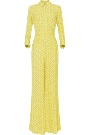 Elisabetta Franchi Dames, Jumpsuits & Playsuits, Geel, Maat: L