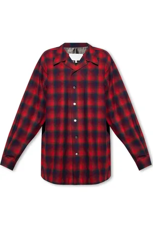 Maison Margiela Heren, Overhemden, Rood, Maat: L Wol