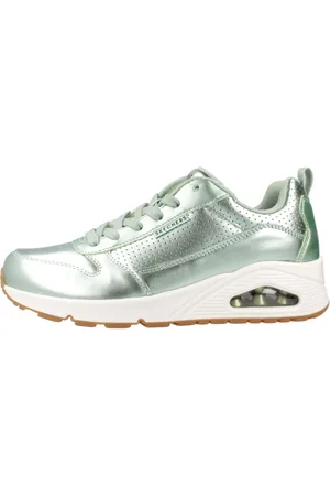 Skechers Dames, Schoenen, Groen, Maat: 38 EU Leer