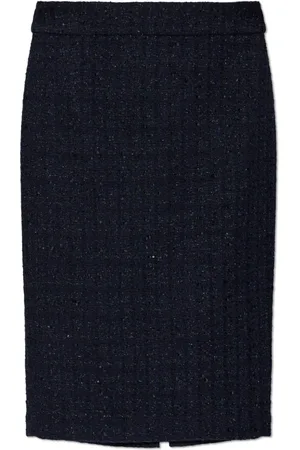 Emporio Armani Dames, Rokken, Blauw, Maat: S Tweed