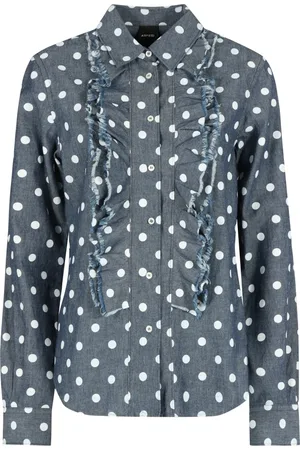Aspesi Dames, Blouses & Shirts, Blauw, Maat: M Katoen
