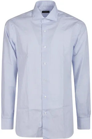 BARBA Heren, Overhemden, Blauw, Maat: 2XL