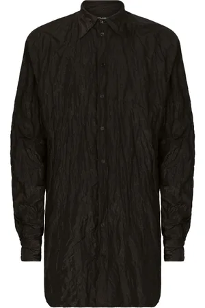 Dolce & Gabbana Heren, Overhemden, Zwart, Maat: S Katoen