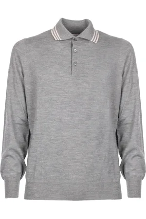 Brunello Cucinelli Heren, Tops, Grijs, Maat: M Wol