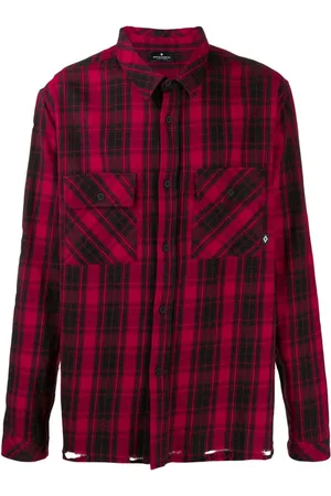 MARCELO BURLON Heren, Overhemden, Rood, Maat: M Katoen