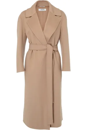 Max Mara Dames, Mantels, Bruin, Maat: S Wol