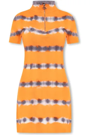 Diesel Dames, Jurken, Oranje, Maat: XS Wol