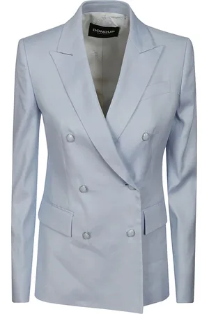 Dondup Dames, Jassen, Blauw, Maat: L Linnen