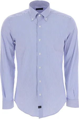 FAY Heren, Overhemden, Blauw, Maat: XL Katoen