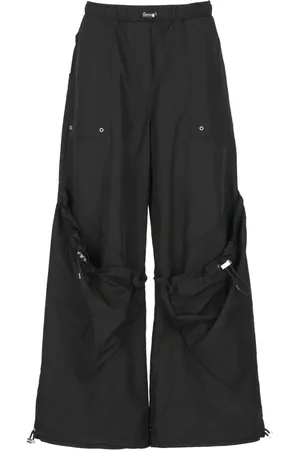The Attico Dames, Broeken, Zwart, Maat: S Nylon