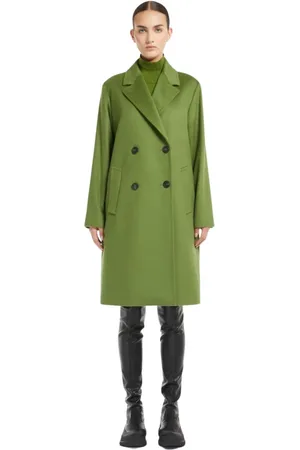 Max Mara Dames, Mantels, Groen, Maat: S Wol