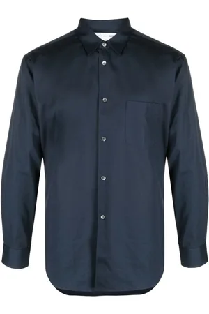 Comme des Garçons Heren, Overhemden, Blauw, Maat: L Katoen