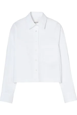 Closed Dames, Blouses & Shirts, Wit, Maat: XS Katoen