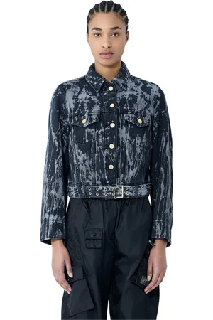 Ganni Dames, Jassen, Blauw, Maat: 2XS Denim