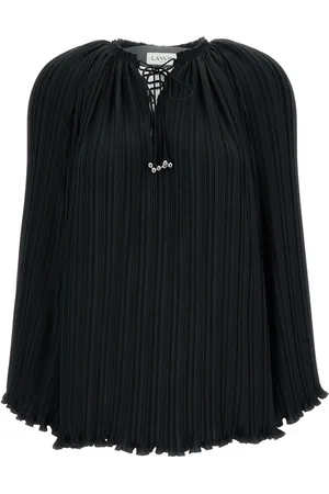 Lanvin Dames, Blouses & Shirts, Zwart, Maat: S Poliester