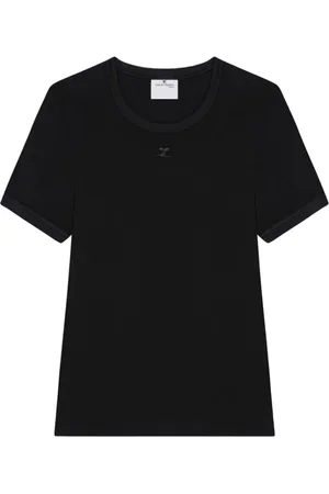 Courrèges Dames, Tops, Zwart, Maat: S Katoen