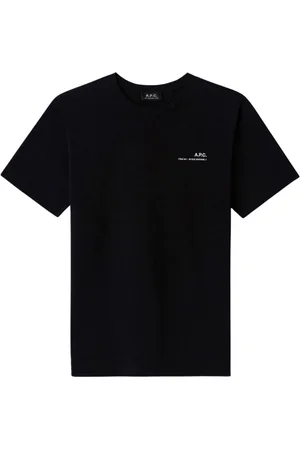 A.P.C. Heren, Tops, Zwart, Maat: M Katoen