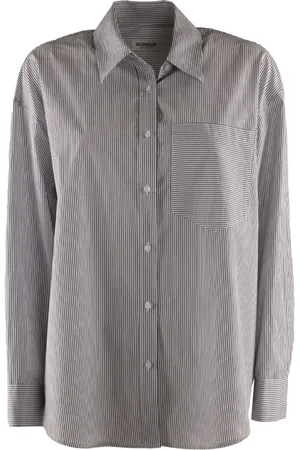 Dondup Dames, Blouses & Shirts, Bruin, Maat: S Katoen